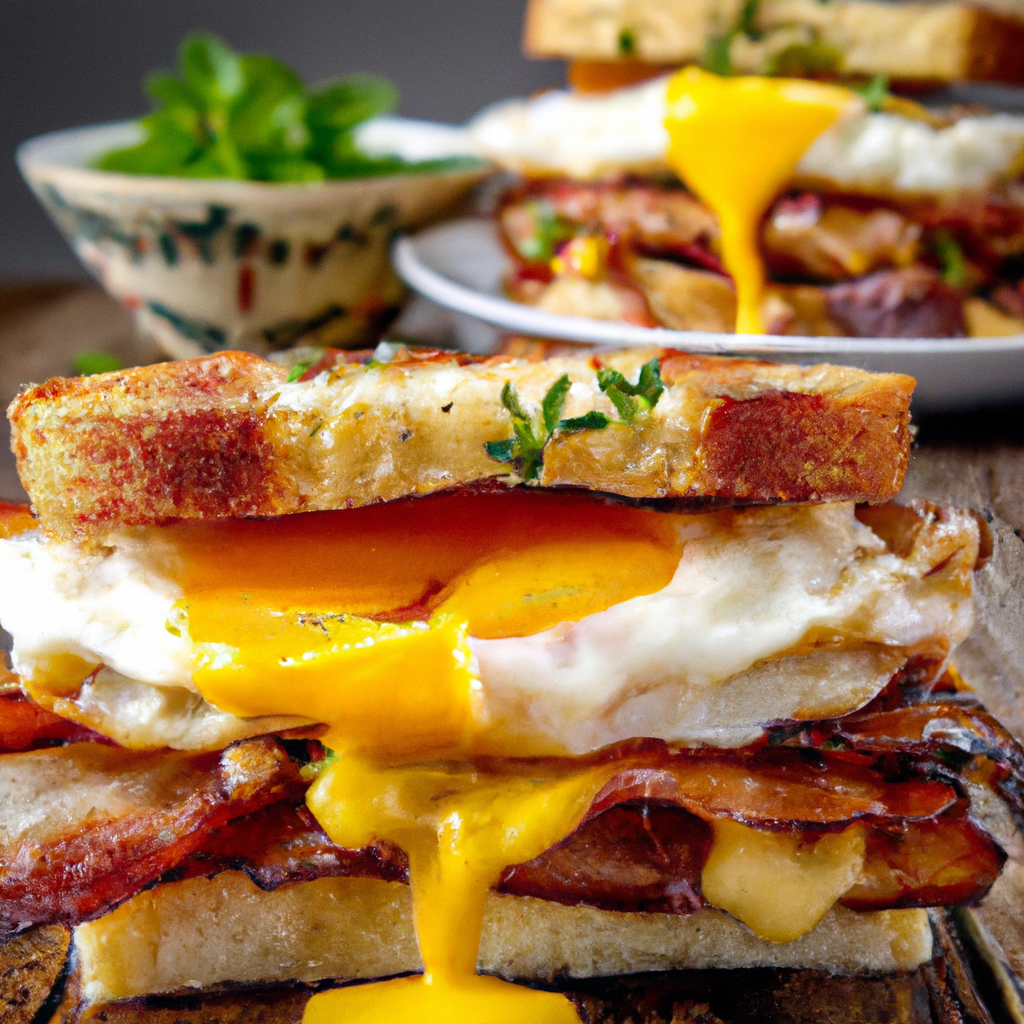 This Bacon and Cheese Over Easy Fried Egg Sandwich is sure to hit the spot! A savory egg, melted cheese, and crispy bacon all melt together between two slices of toasty multigrain bread! You can't get much better than this classic dish. Enjoy while sipping on a light malty ale to really take the experience to the next level!