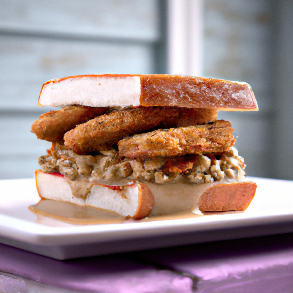 New Orleans' Fried Pork Chop and Sausage Gravy Sandwich
