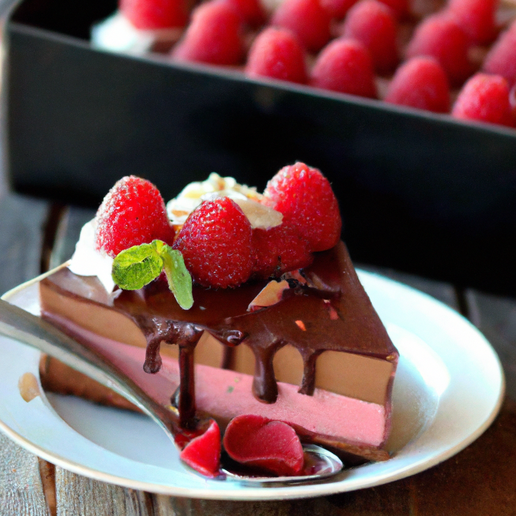 This decadent Chocolate Raspberry Mousse Cake is the perfect dessert to end a romantic evening. The creamy whipped cream and the tart raspberries come together for a flavor sensation that's sure to please. The rich chocolate ganache melts in your mouth with every bite. This recipe is simple to make but will look impressive. The cooking time is simply the cooling time of the cake and the pairing with a Zinfandel balances out the sweet and tart flavors of the cake for a perfect end to the meal.
