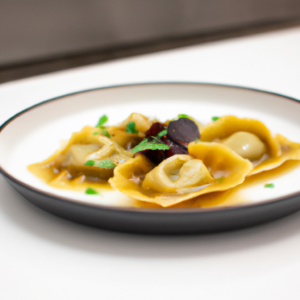 : This delightful dish of Chestnut Stuffed Cappellacci with Brown Butter Sauce is the perfect indulgent meal for any night. The tender dumplings are stuffed with sweet earthy chestnuts that are complemented perfectly by the rich and creamy butter sauce laden with fresh parsley and herbs. This dish is sure to be a crowd favorite, and is best enjoyed with a glass of Prosecco Superiore. Bon Appétit!