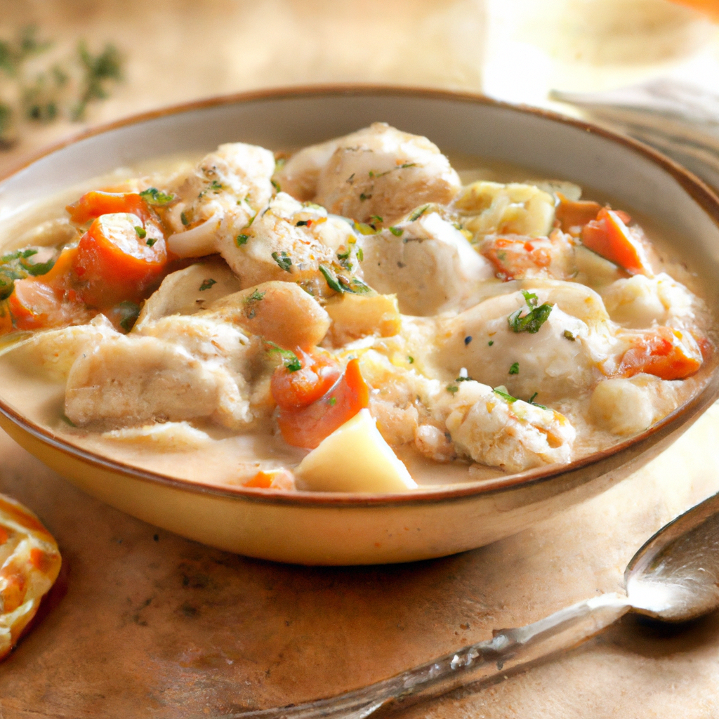 This delicious meal of Cheesy Chicken and Dumpling Stew is great to make for a family of 6. It's simple to make and only requires a few ingredients. The cheesy chicken combined with the homemade dumplings provide a savory and comforting taste. Plus, it's budget friendly and only costs $27.99! Your family will be asking for more after the first bowl!