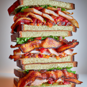 : Give your taste buds a kick with this spicy and savory bacon turkey club sandwich. The combination of Worcestershire sauce, mayonnaise, and hot sauce will give your sandwich a flavorful punch, perfect for a delicious lunch. Paired with a German-style heffenweizen, this sandwich will have you licking your fingers in no time!