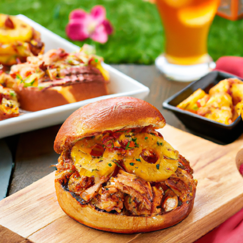 Grilled Pineapple Pulled-Pork Sandwich