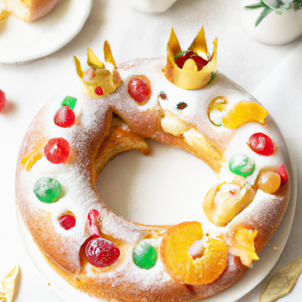 This classic Spanish Christmas dessert is not only delicious, but also incredibly cute and festive. The soft and fluffy consistency of the dough combined with the fragrant notes of cinnamon, sugar and olive oil make the Cute Christmas Roscon de Reyes an irresistible treat. The iconic circular shape with a shiny sugar layer on top is sure to bring the holiday spirit to any merienda. Paired with a tasty Tempranillo wine, it's the perfect pairing for a festive celebration with family and friends!