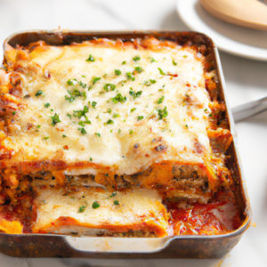 This delicious and nutritious Cheesy Quinoa & Goat Cheese Lasagna is the perfect meal for a family of 6. With its combination of creamy goat cheese, flavorful marinara sauce, and nutty quinoa, it's sure to be a hit at the dinner table! This dish combines all the best flavors and textures for a filling and nutritious meal that will leave your family feeling satisfied. Plus, at just $24 for the entire dish, you'll be feeling good about the cost of this meal too. Enjoy!