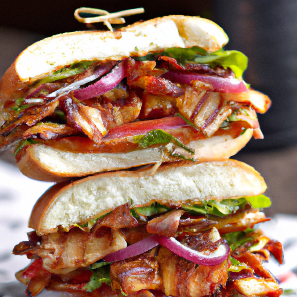 Our Mouthwatering Grilled Chicken Bacon Sandwich, the result of the listed recipe.
