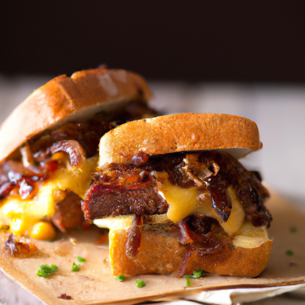 Our Grilled Bacon & Caramelized Onion Meatloaf Sandwich, the result of the listed recipe.