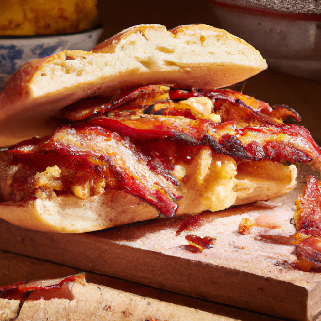 Our Crispy Bacon Bocadillo Sandwich, the result of the listed recipe.