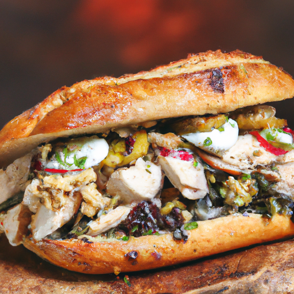 Our Roast Chicken Pan Bagnat with Olive Tapenade and Goat Cheese, the result of the listed recipe.