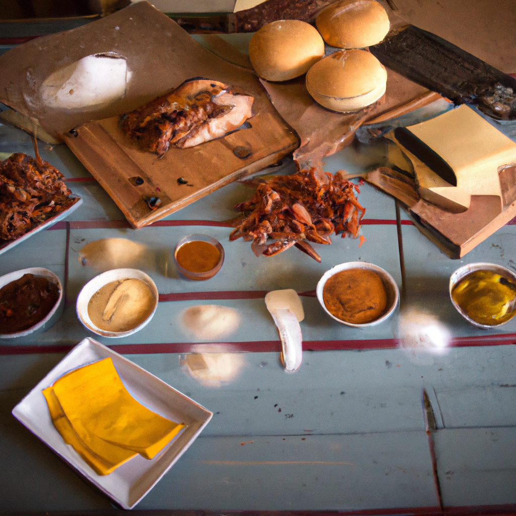 Prepping a Grilled Southern-Style South Carolina BBQ Sandwiches