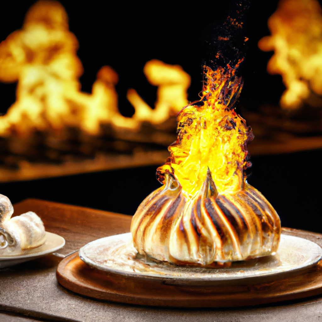 Our Flaming Baked Alaska Dessert, the result of the listed recipe.