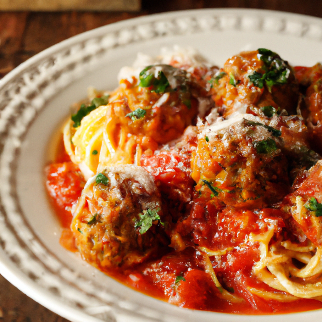 Our Spaghetti & Meatballs with San Marzano Tomato Sauce, the result of the listed recipe.
