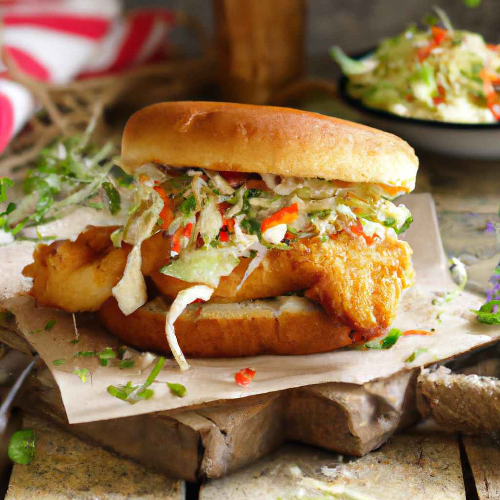 Our Tasty Haddock Sandwich, the result of the listed recipe.