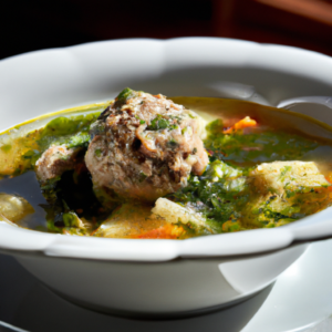 Our Hearty Italian Wedding Soup, the result of the listed recipe.
