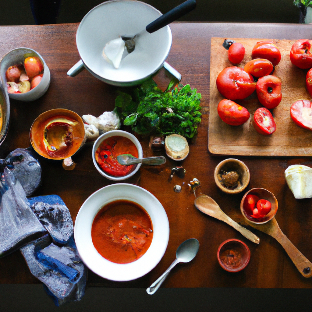 Prepping a Hearty Roasted Tomato Soup