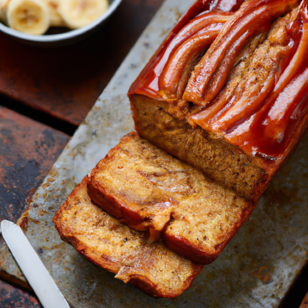 Our Aromatic Banana Caramel Swirl Loaf, the result of the listed recipe.