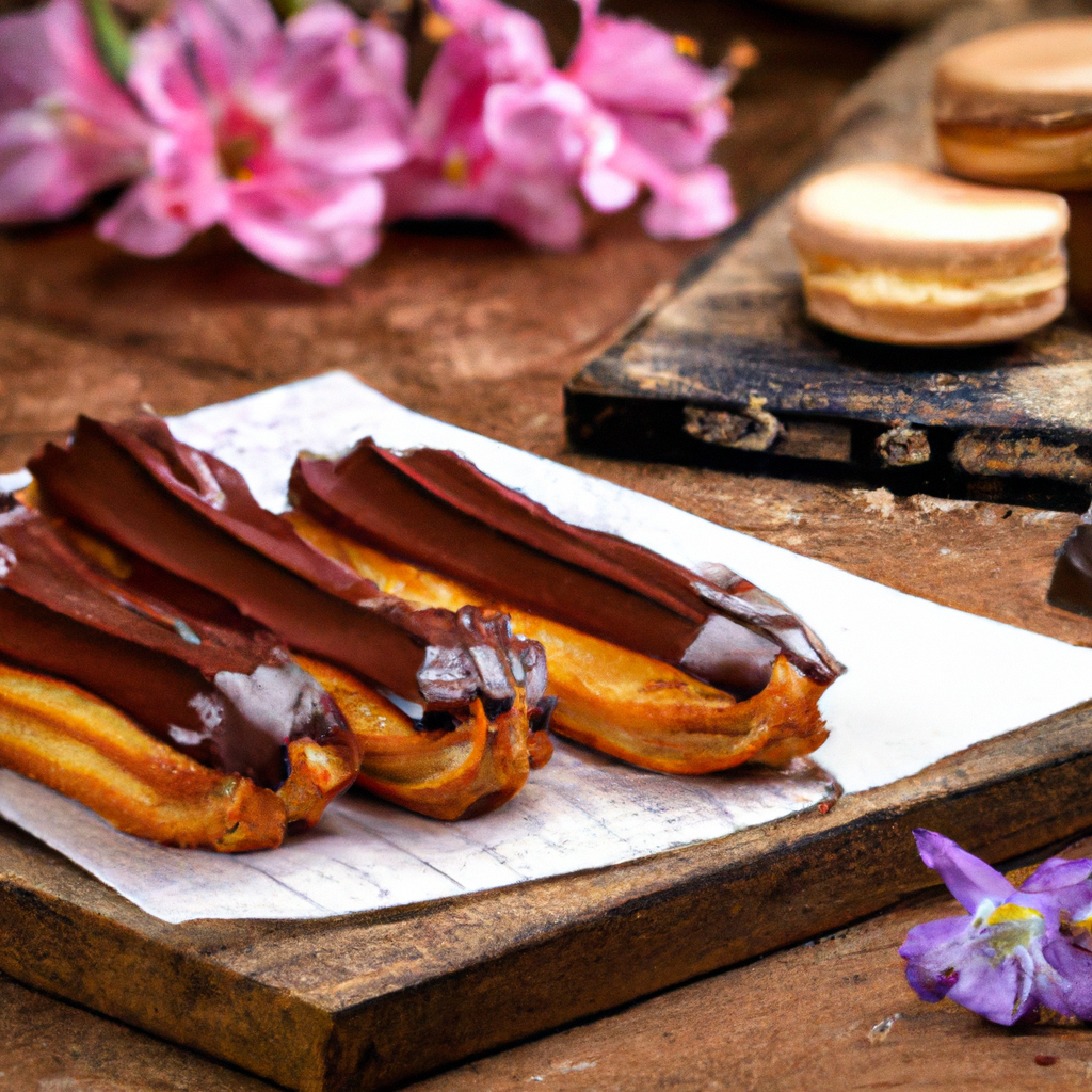 Our Chocolate Eclairs with Vanilla Cream Filling, the result of the listed recipe.