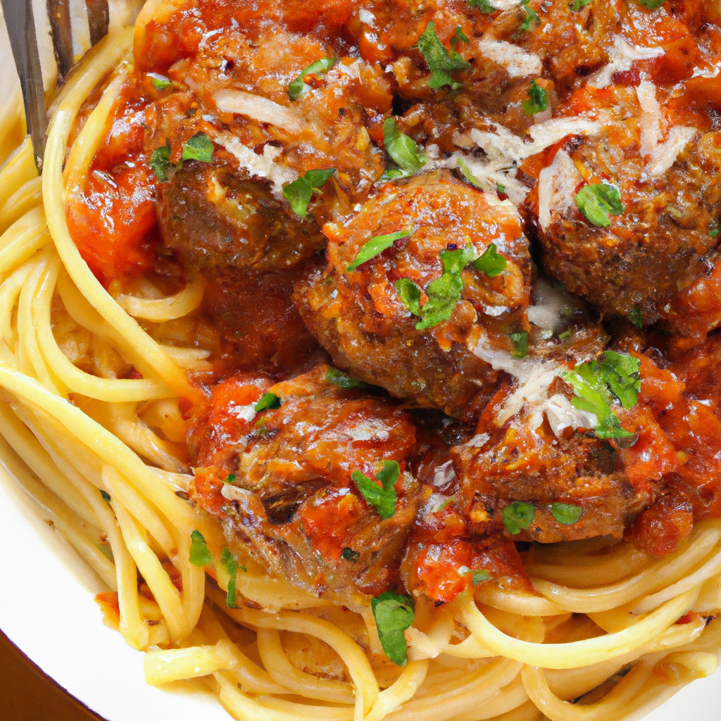 Our Easy Italian Spaghetti & Meatballs, the result of the listed recipe.