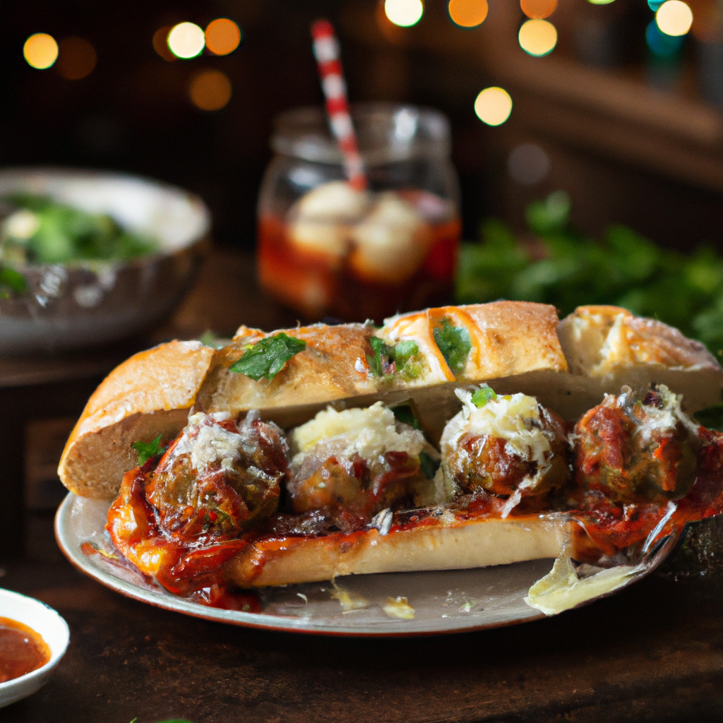 Our Mouthwatering Meatball Sub Sandwich, the result of the listed recipe.