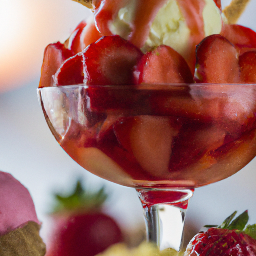 Our Citrusy Strawberry Sundae, the result of the listed recipe.