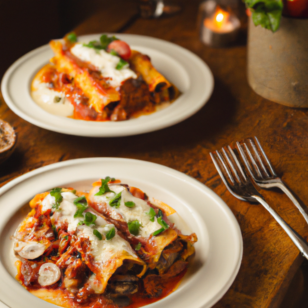 Our Spicy Sausage & Goat Cheese Cannelloni, the result of the listed recipe.