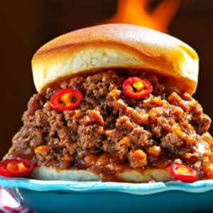 Our Outrageous Cowboy Homemade Sloppy Joe, the result of the listed recipe.