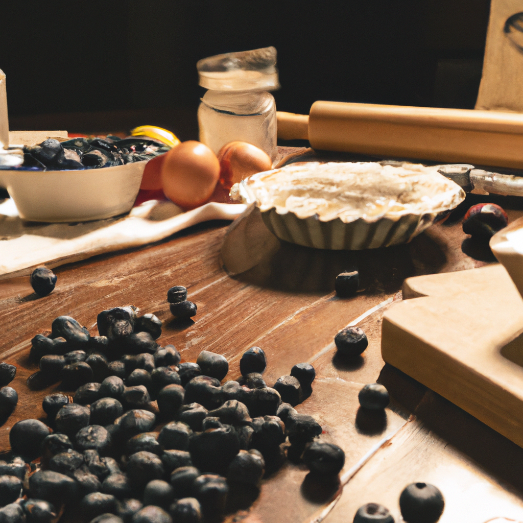 Prepping a Ultimate Blueberry Pie Recipe