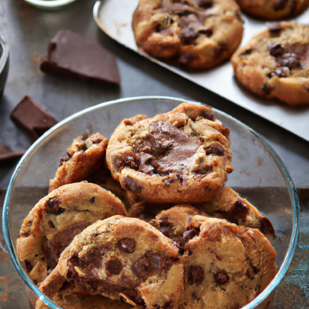 Our Chewy-Crisp Chocolate Chip Cookies, the result of the listed recipe.