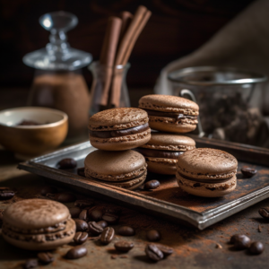 Our Chocolate Coffee Macaron Magic, the result of the listed recipe.
