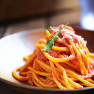 Our Bucatini all'Amatriciana: Killer Spaghetti recipe, the result of the listed recipe.