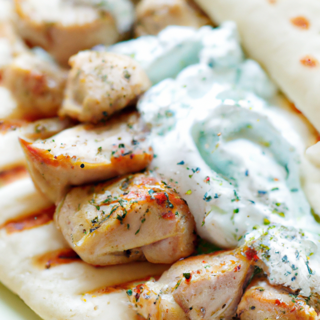 Our Grilled Pork Souvlaki Sandwich with Fresh Tzatziki, the result of the listed recipe.