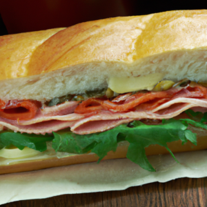 Our Spicy Italian Subs Deli Delight, the result of the listed recipe.