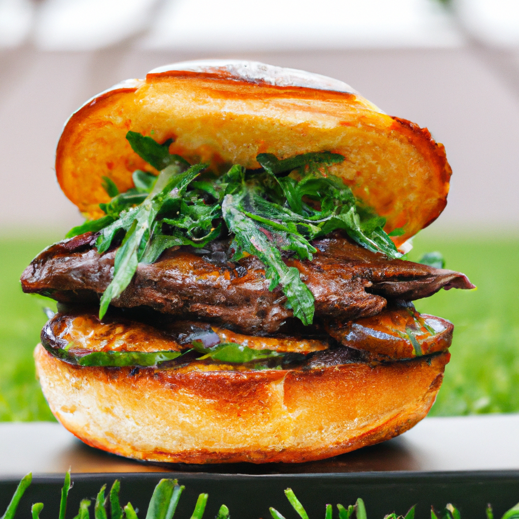 Our Sizzling BBQ Ribeye Steak Sandwich Delight, the result of the listed recipe.