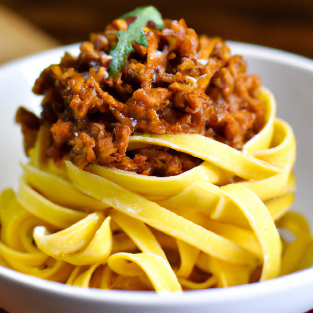 Our Easy Family Style Bolognese Ragù with Fresh Homemade Pasta, the result of the listed recipe.