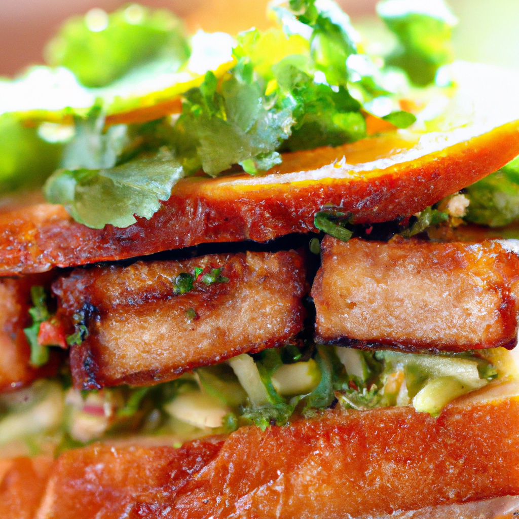 Our Grilled Citrus Cilantro Pork Belly Sandwich, the result of the listed recipe.