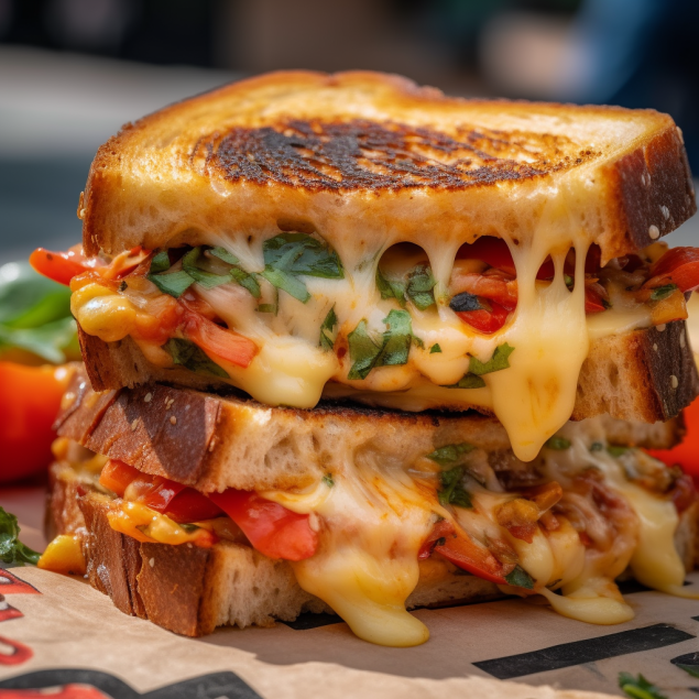 Our "Grilled Cheesy Goodness Recipe!", the result of the listed recipe.