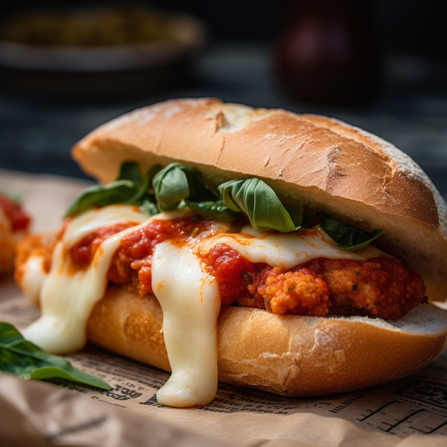 Our "Chicken Parmesan Sandwich Recipe", the result of the listed recipe.