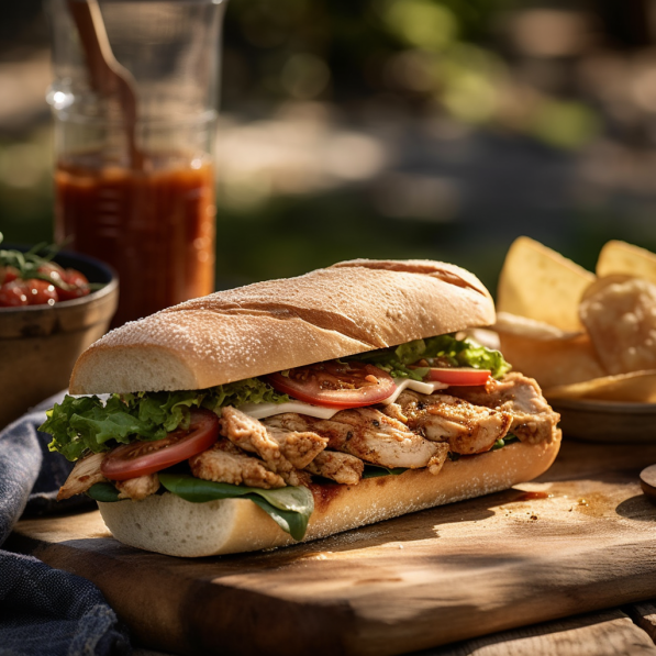 Our Chicken Spiedie Sandwich Recipe, the result of the listed recipe.